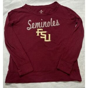 Colosseum FSU‎ Florida State SEMINOLES Long Sleeve maroon Shirt Top Woman's M